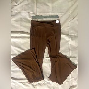 Brown Flared Leggings